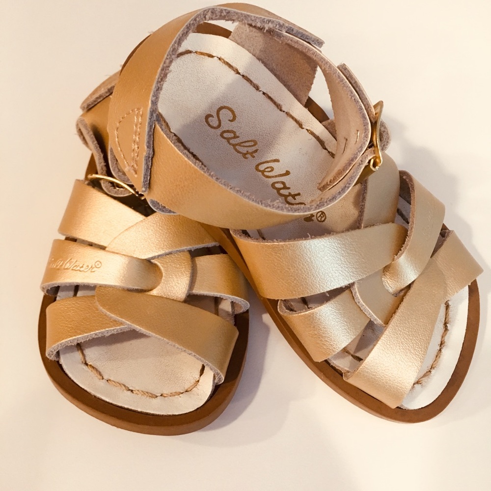 Gold Saltwater sandals